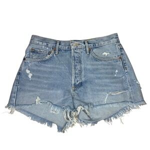 AGOLDE Parker Denim Cut‎ Off Shorts Women's 26 Distressed Frayed Hem